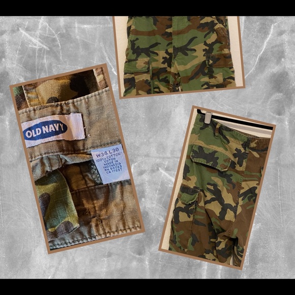 O.N. Vintage Camo cargo pants. 34”x30” - Picture 2 of 2